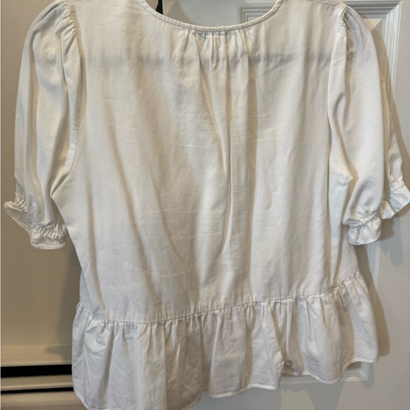 Madewell Ivory Peplum Blouse - Picture 2 of 3